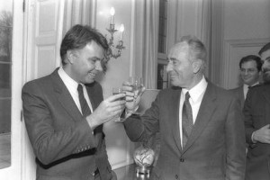 1986 שמעון פרס עם פליפה גונסאלס